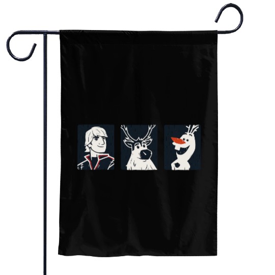 disney frozenss 2 Kristoff Sven and Olaf Garden Flags