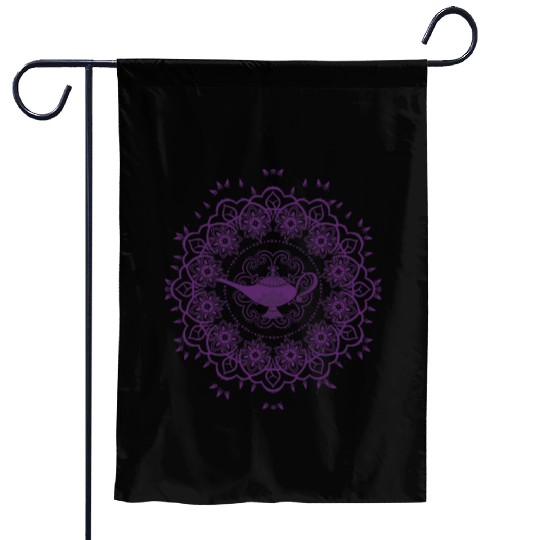 disney aladdin genies lamp purple mandala Garden Flags