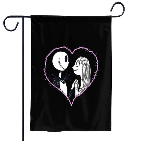 Disney The Nightmare Before Christmas Jack Sally Heart Garden Flags