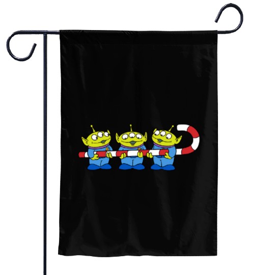 Disneys Pixars toy story aliens candy cane christmas Garden Flags