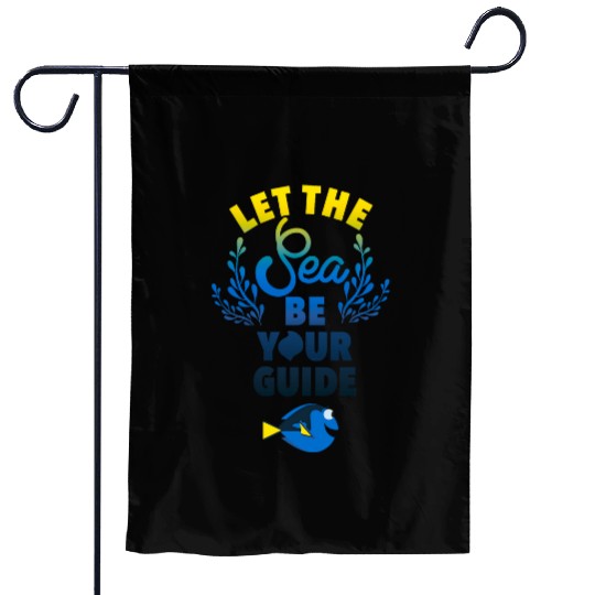 Disneys Pixars Finding Dory Let the Sea Be Your Guide Logo Garden Flags