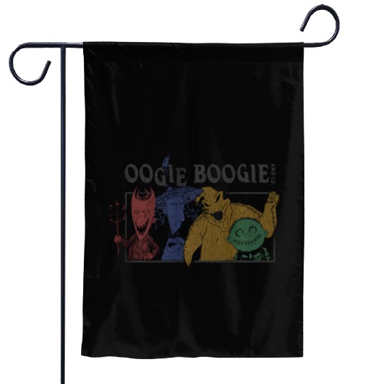 Disneys nightmare bee christmas oogie boogie co pullover Garden Flags