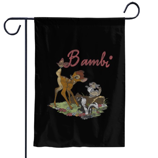 Disneys bambi group shot logo Garden Flags