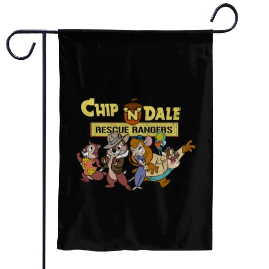 Disneys chip n dale goofy group rescue Garden Flags