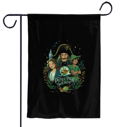 Disneys Peter Pan Wendy Illustrated Characters Disneys Garden Flags