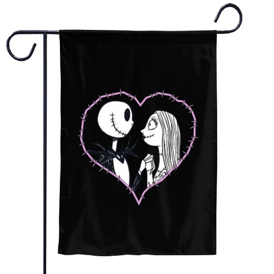 Disney The Nightmare Before Christmas Jack Sally Heart Garden Flags