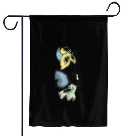 Disneys peter pan tinkerbell airbrush style sketch Garden Flags