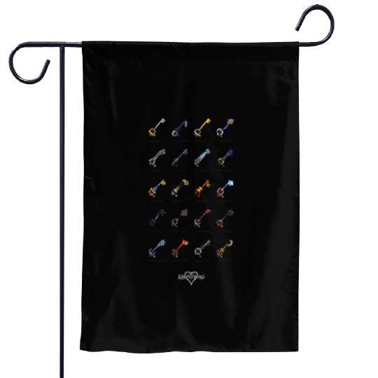 Disneys Kingdom Hearts Keyblades with Names Garden Flags