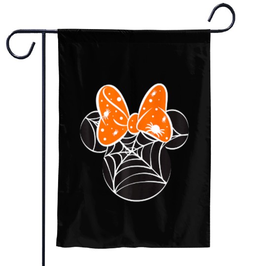 Disneys Mickeys friends halloween minnie spider web logo Garden Flags