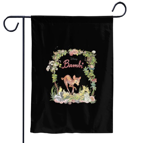 Disneys bambi floral portrait Garden Flags