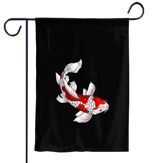 Japanese Koi Fish Carp Nishikigoi Taisho Sanke Garden Flags