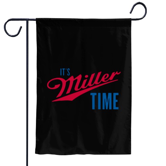 It's Miller Time Garden Flags