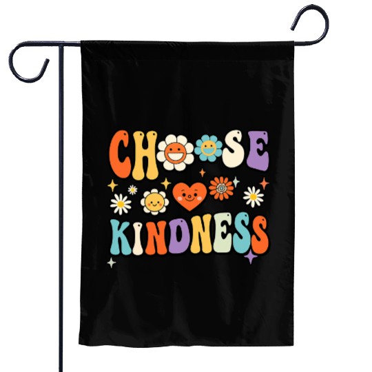 Retro Vintage Choose Kindness Lover Spiritual Garden Flags