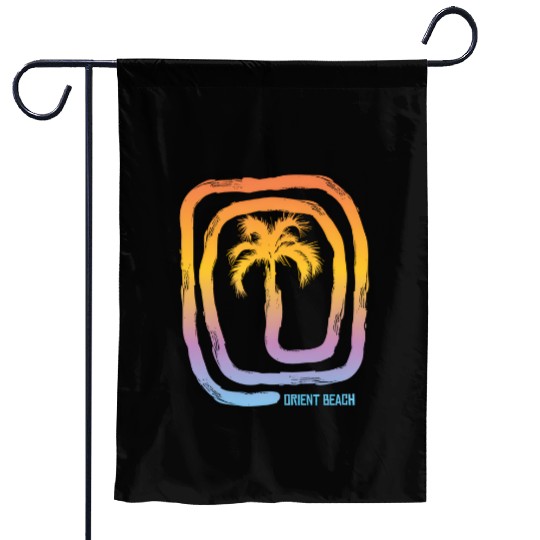 Cool Orient Beach Saint Martin Palm Tree Souvenir Garden Flags
