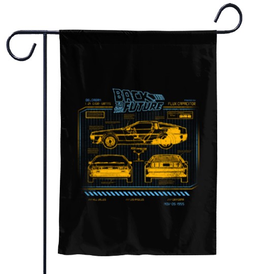Back To The Future 35Th Anniversary Delorean Garden Flags