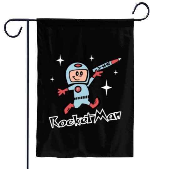 Rocket Man Garden Flags