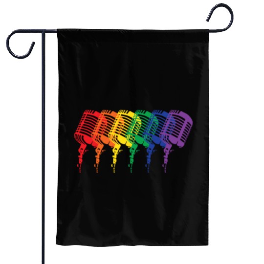 Multi-colored Mics Garden Flags
