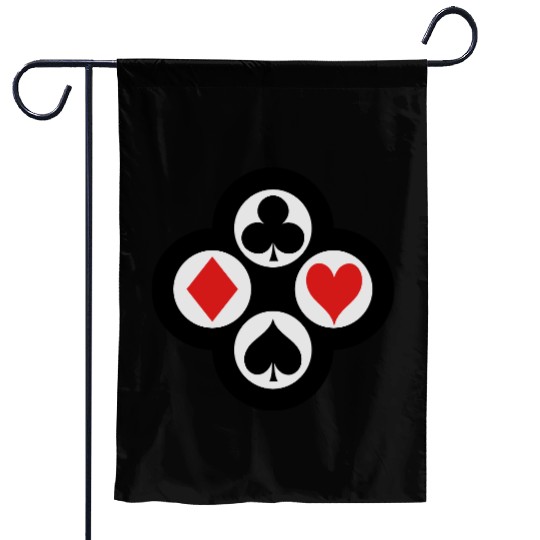 Poker Suits Circle Vector Garden Flags