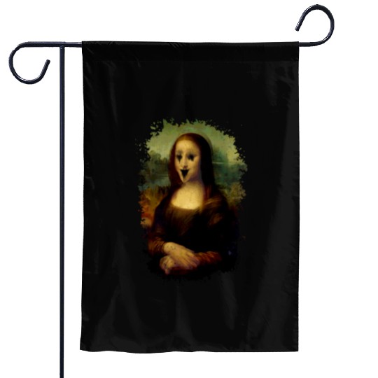 Haunted Mona Lisa Garden Flags