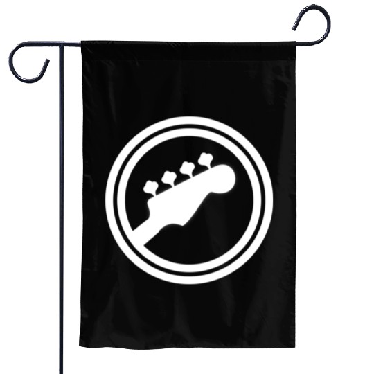 Bass Guitar Logo Garden Flags
