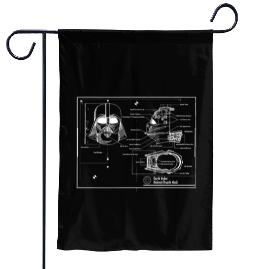darth vader star wars blueprint Garden Flags