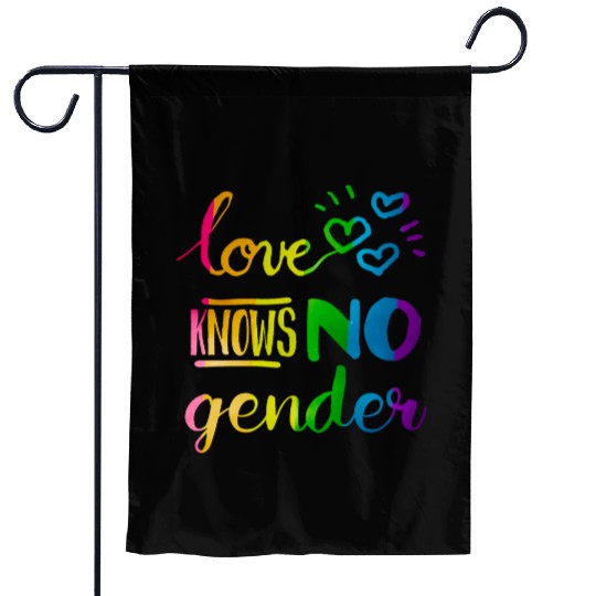 Love Knows No Gender LGBT Pride Rainbow Garden Flags