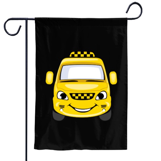 Taxi design art Garden Flags