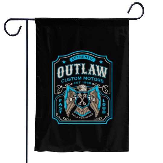 Outlaw Motors Garden Flags
