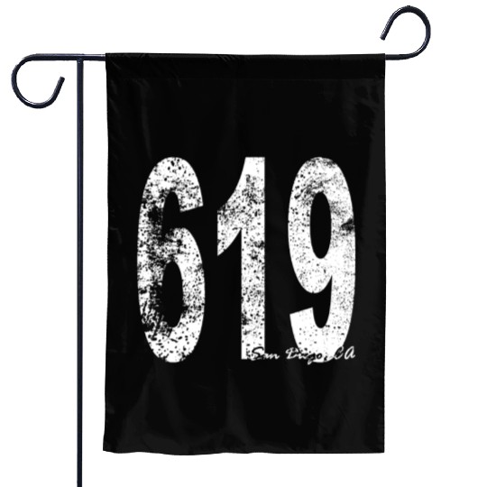Vintage San Diego Area Code 619 Garden Flags
