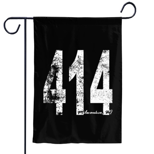 Vintage Milwaukee Area Code 414 Garden Flags
