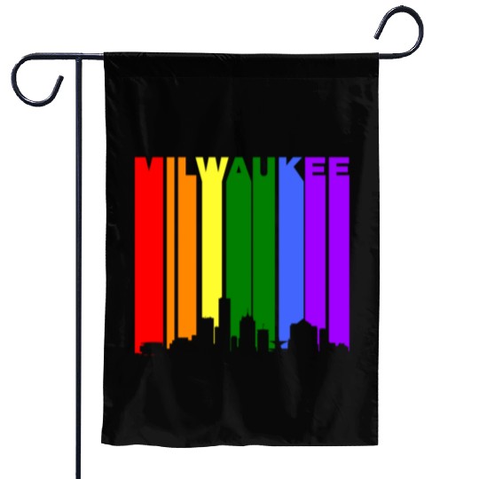 Milwaukee Wisconsin Rainbow LGBT Gay Pride Garden Flags