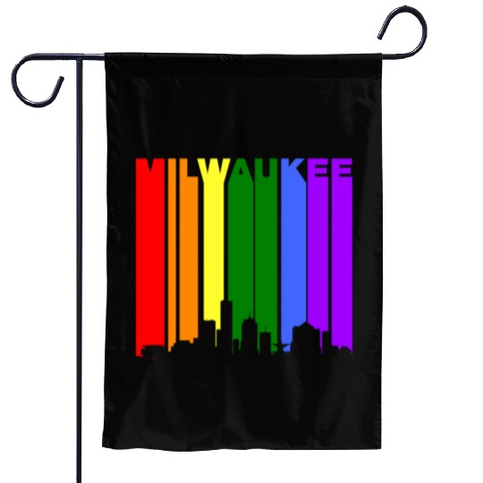 Milwaukee Wisconsin Rainbow LGBT Gay Pride Garden Flags