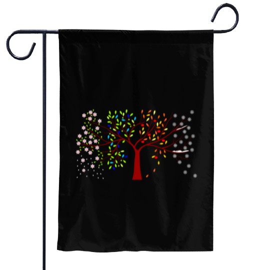 four seasons tree Garden Flags