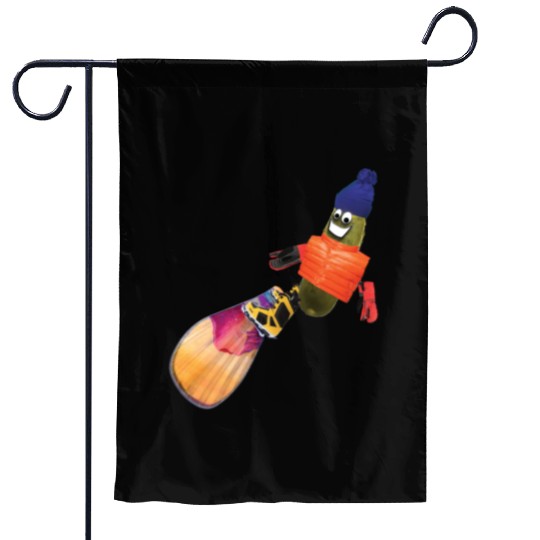 Snowboard Pickle Garden Flags
