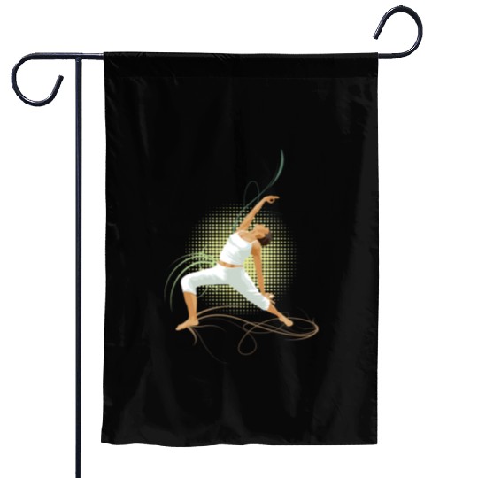 Yoga Woman Garden Flags