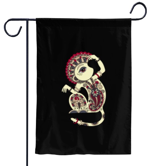 Aztec Monkey Garden Flags
