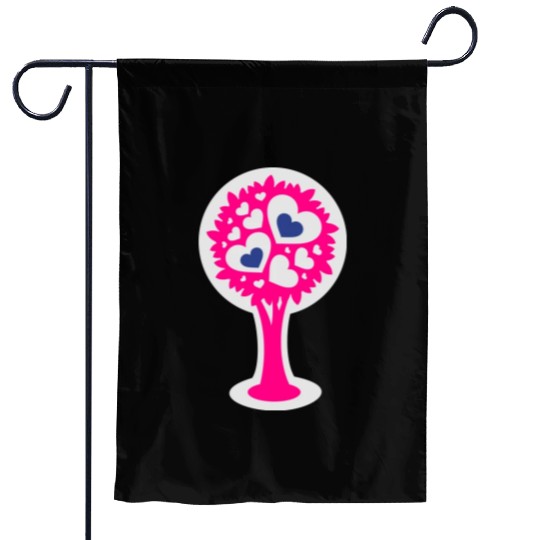 Heart Tree Garden Flags