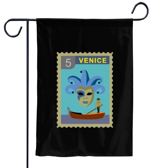 italy venice post stamp Garden Flags