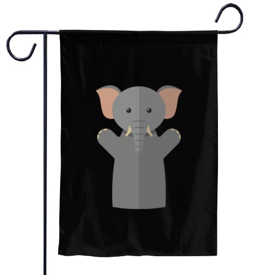 Hand puppet elephant Garden Flags