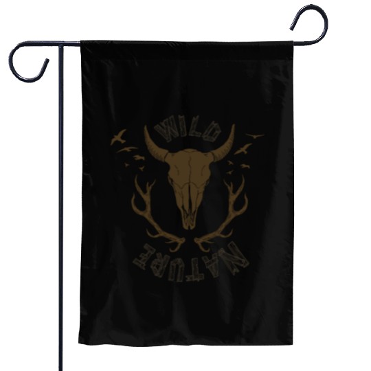 buffalo skull Garden Flags