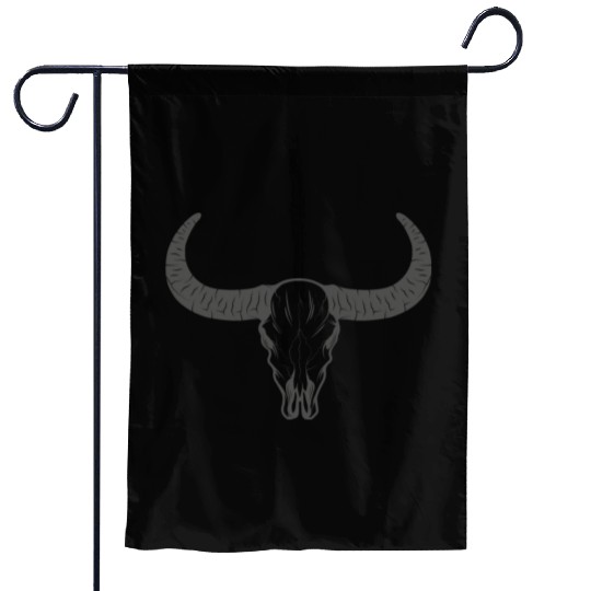 buffalo skull Garden Flags