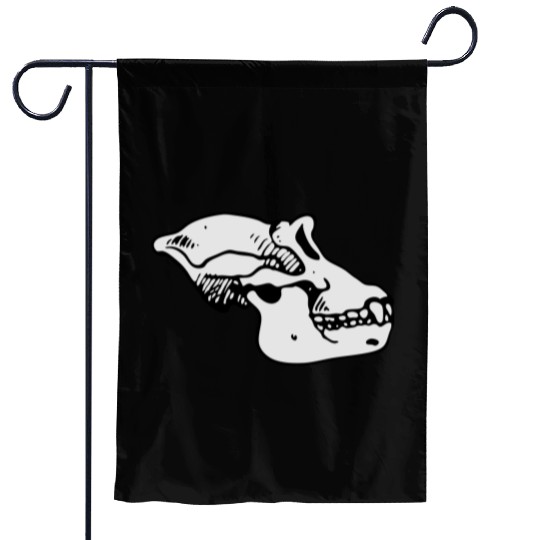 ape skull Garden Flags