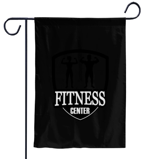 fitness center logo Garden Flags