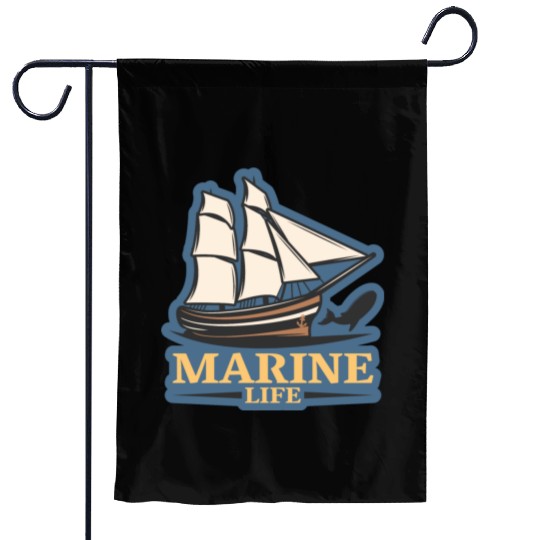 marine life logo Garden Flags