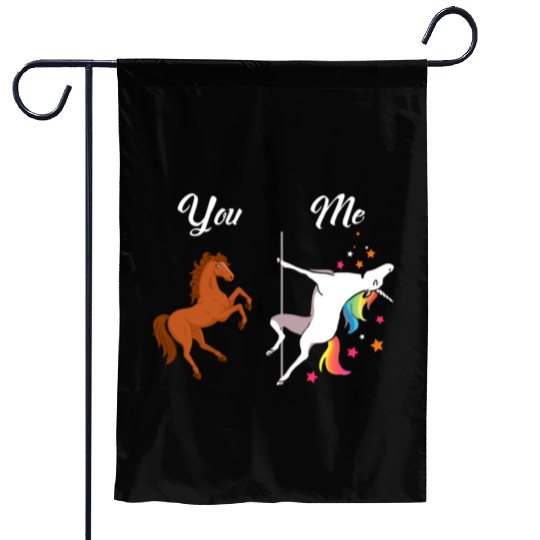 Unicorn You and Me Garden Flags