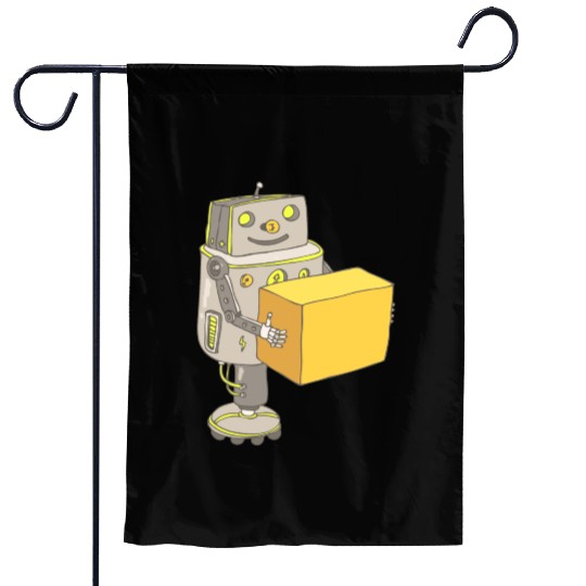 63 robot 7 png vectorstock 4842445 Garden Flags