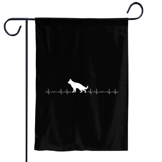 German Shepherd - German Shepherd Heartbeat Garden Flags