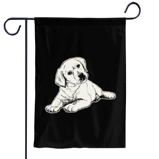 A Puppy Labrador Retriever Design For Dog Lovers Garden Flags