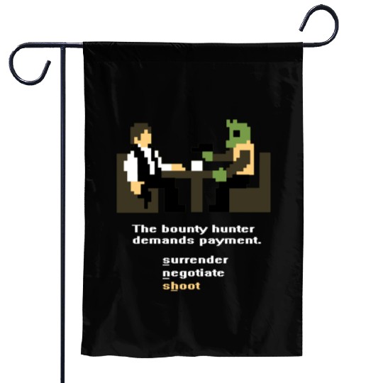 Han and Greedo 8-Bit Garden Flags