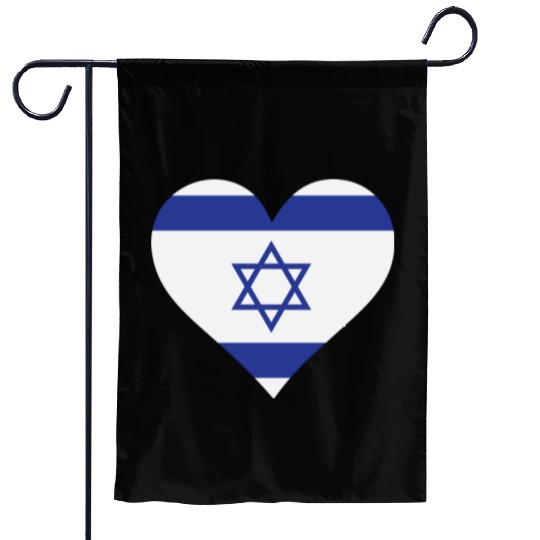 A Heart For Israel Garden Flags